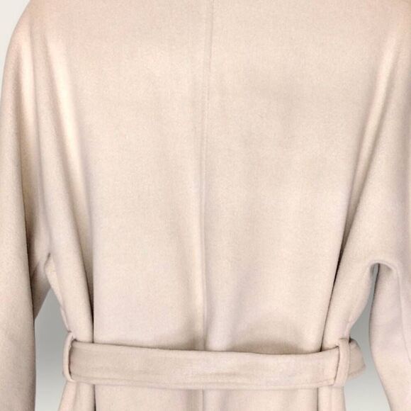 Commense Womens Coat Sz Large Cream Knee Length Trench Glamcore Classicore - Picture 10 of 15